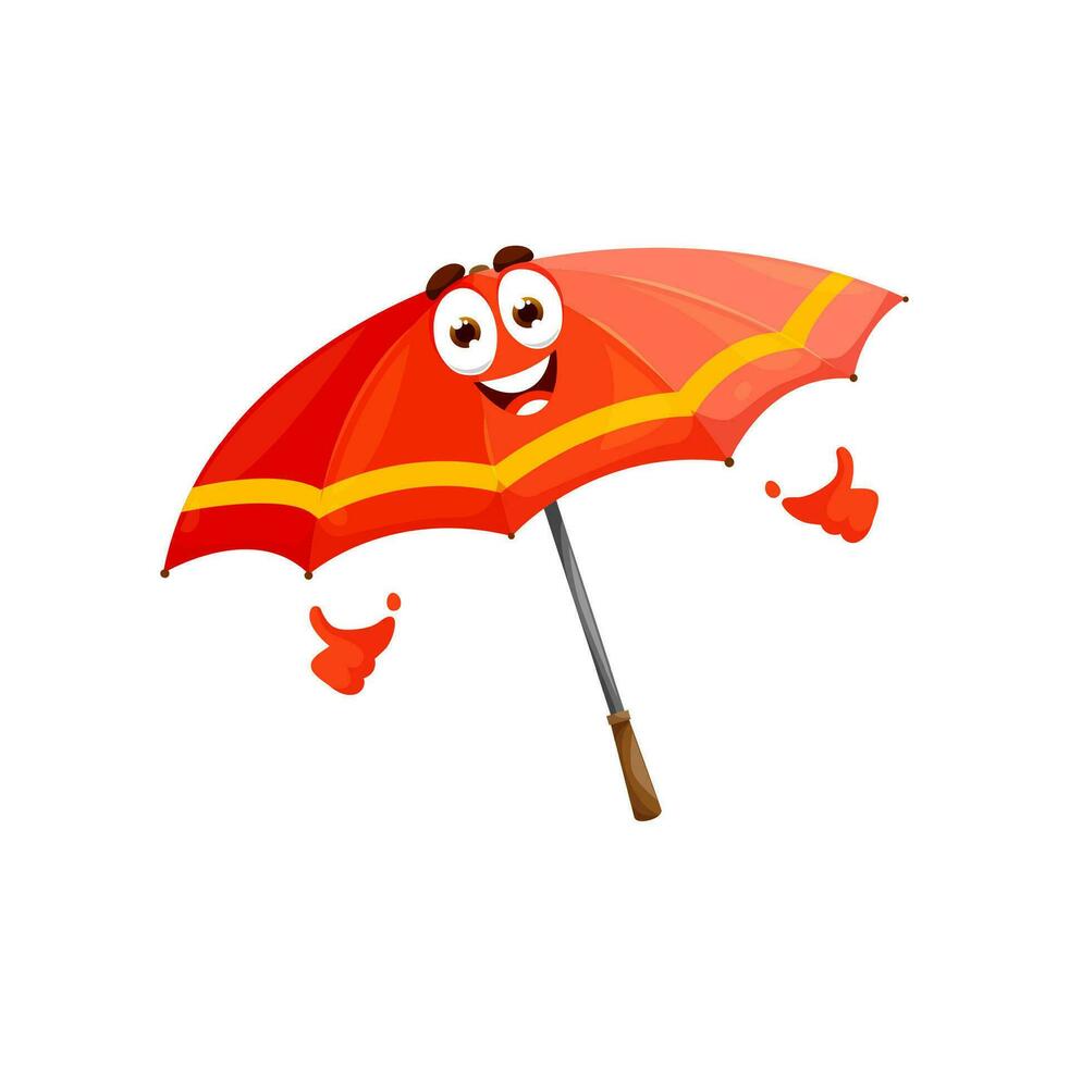 dessin animé rouge parapluie personnage, mignonne parasol vecteur