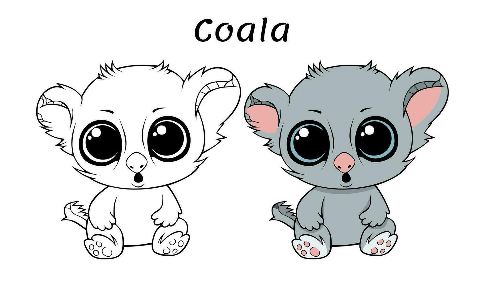 mignonne coala animal coloration livre illustration vecteur