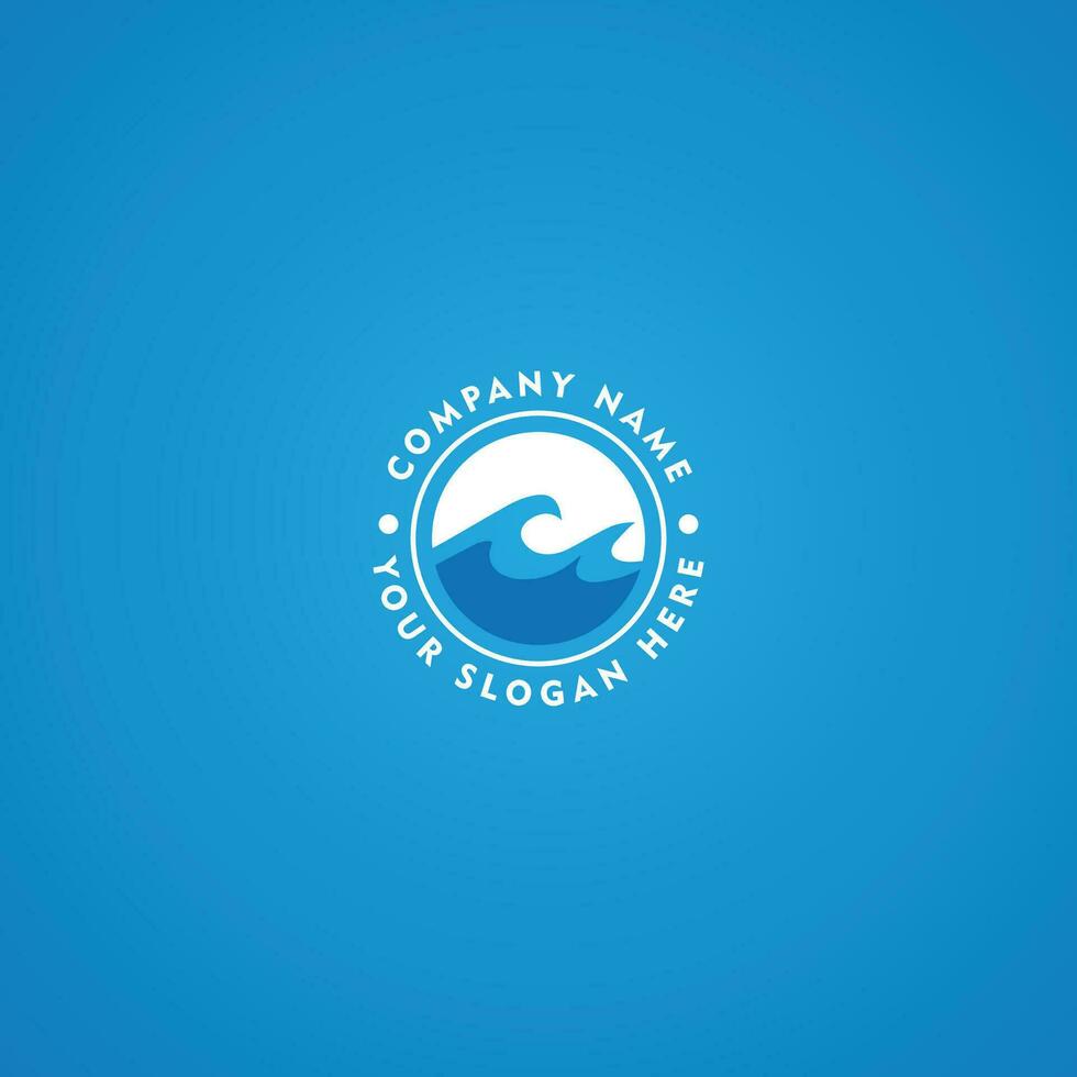 le surf vague logo vecteur