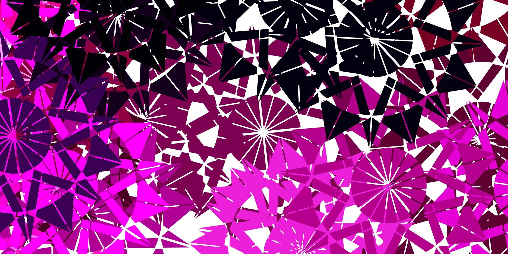modèle vectoriel rose violet clair avec des flocons de glace