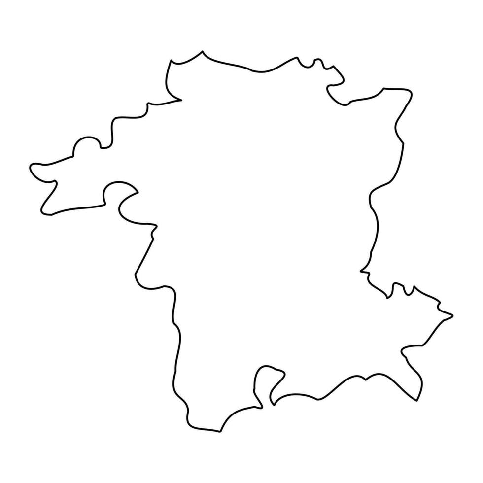 Worcestershire carte, cérémonial comté de Angleterre. vecteur illustration.