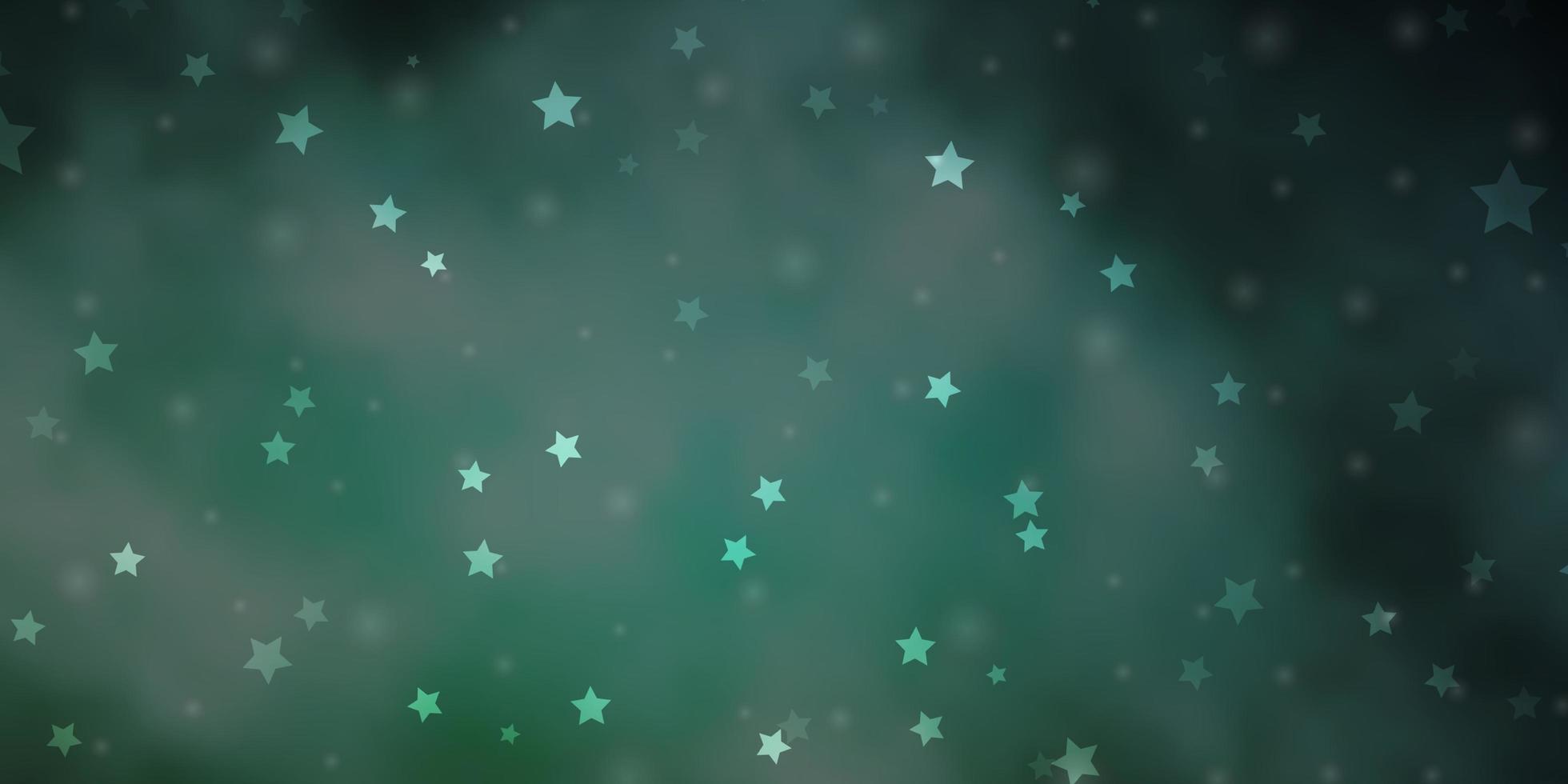 disposition vectorielle vert clair avec des étoiles brillantes illustration colorée avec motif abstrait étoiles dégradé pour les livrets publicitaires du nouvel an vecteur