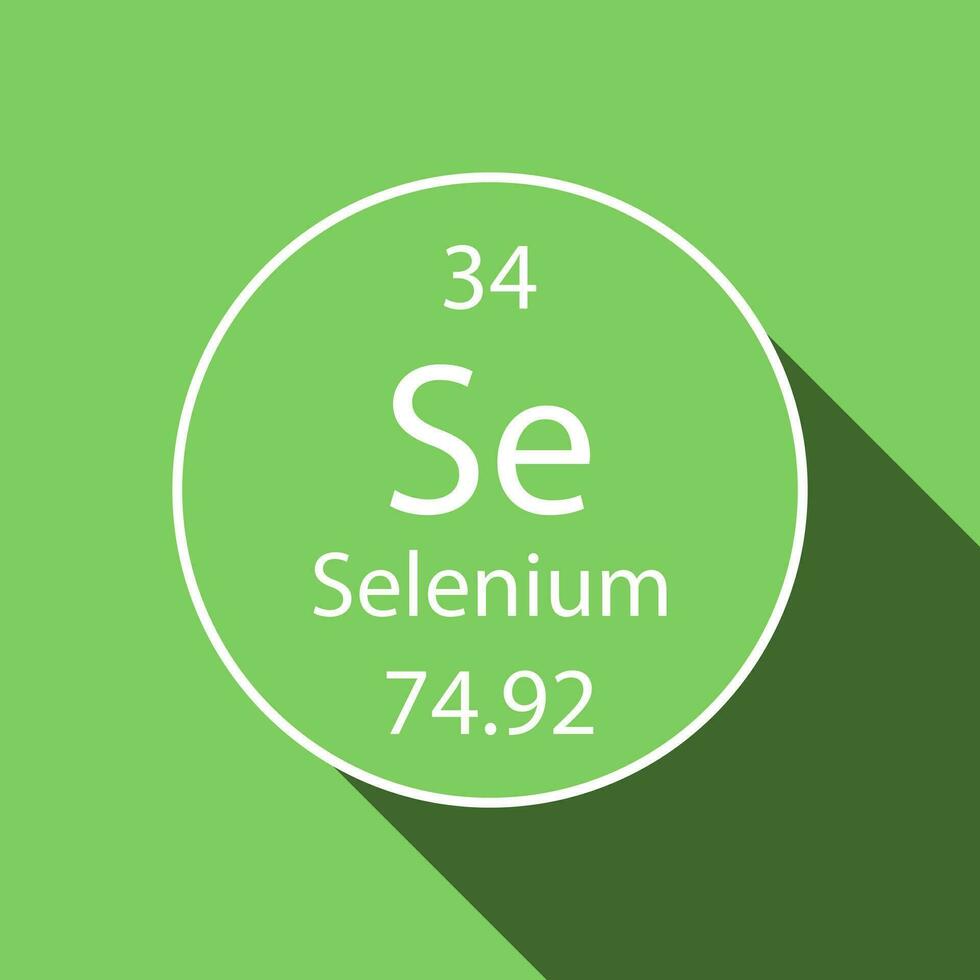 sélénium symbole avec longue ombre conception. chimique élément de le périodique tableau. vecteur illustration.