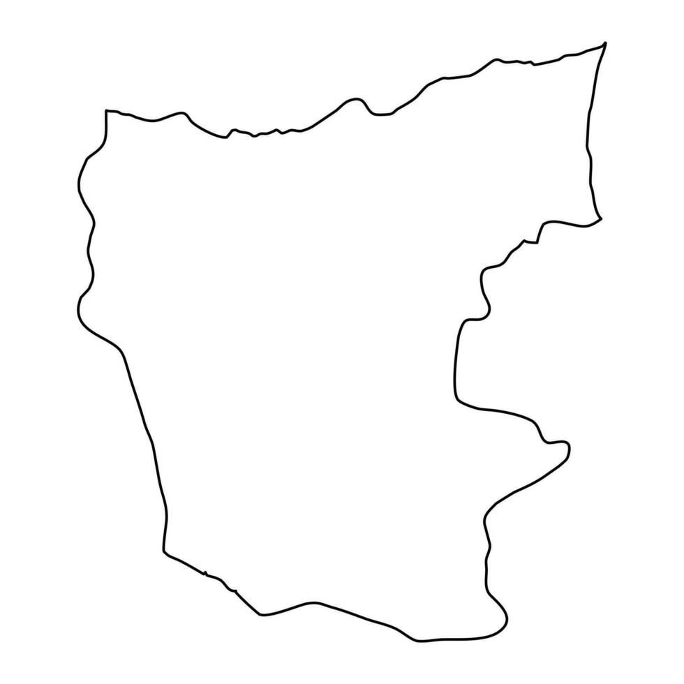 giresun Province carte, administratif divisions de Turquie. vecteur illustration.