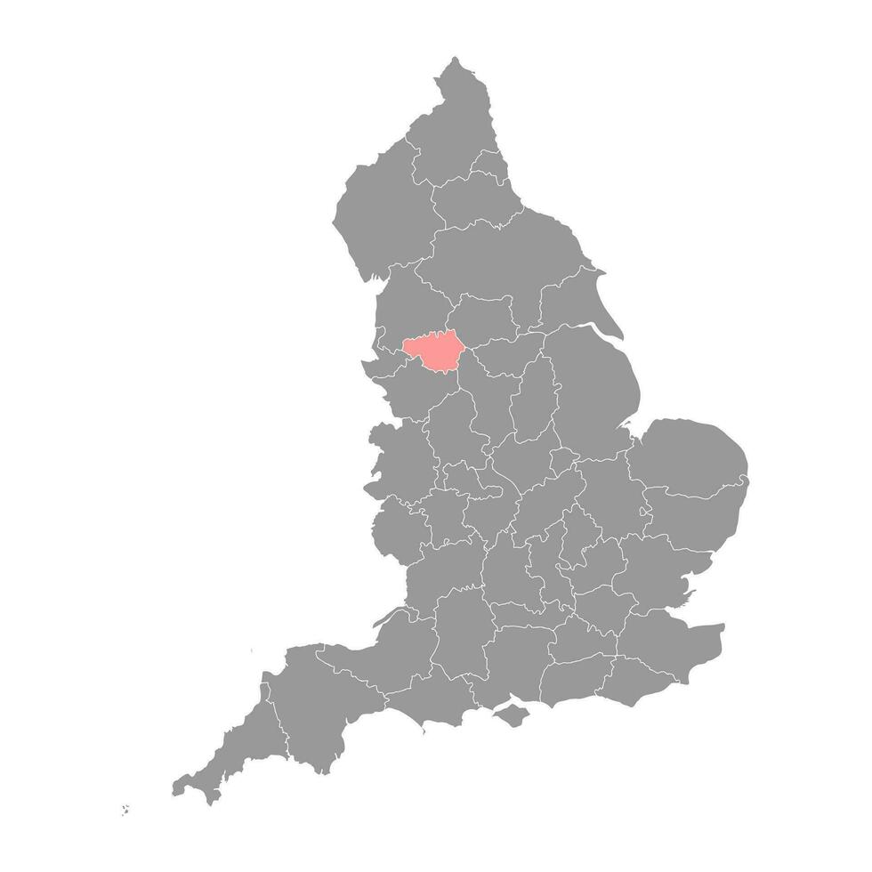 plus grand Manchester carte, cérémonial comté de Angleterre. vecteur illustration.