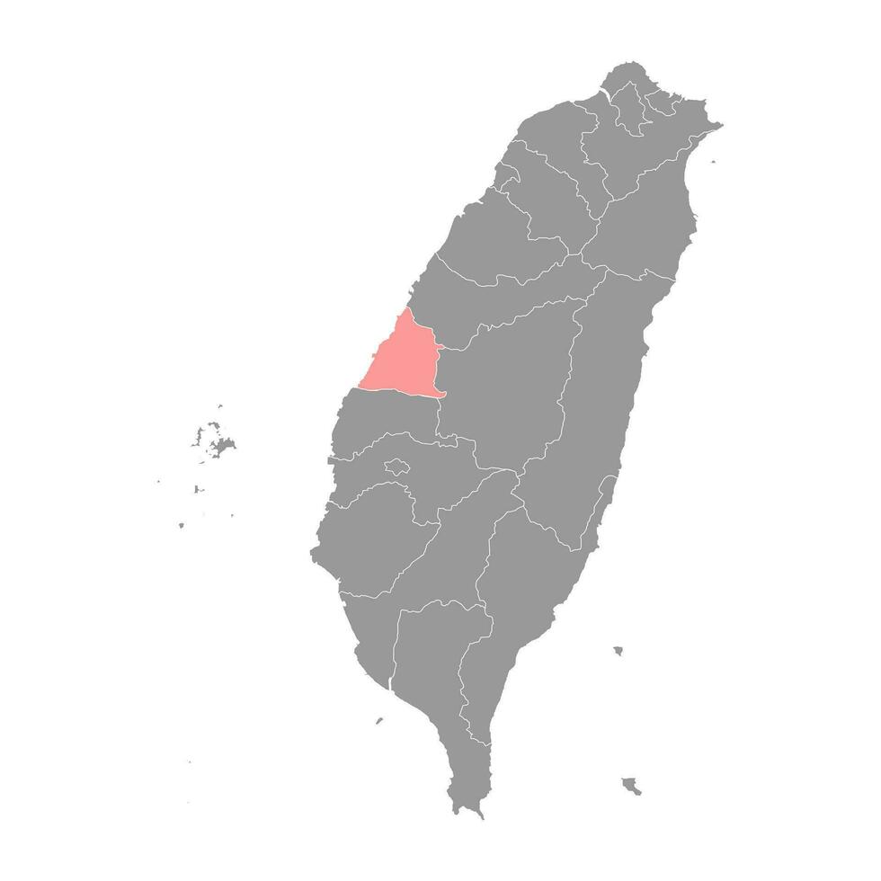 Changhua comté carte, comté de le république de Chine, Taïwan. vecteur illustration.