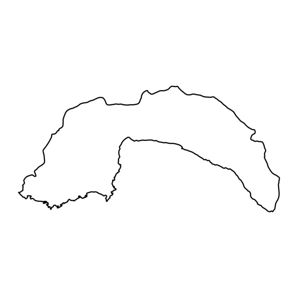 Antalya Province carte, administratif divisions de Turquie. vecteur illustration.