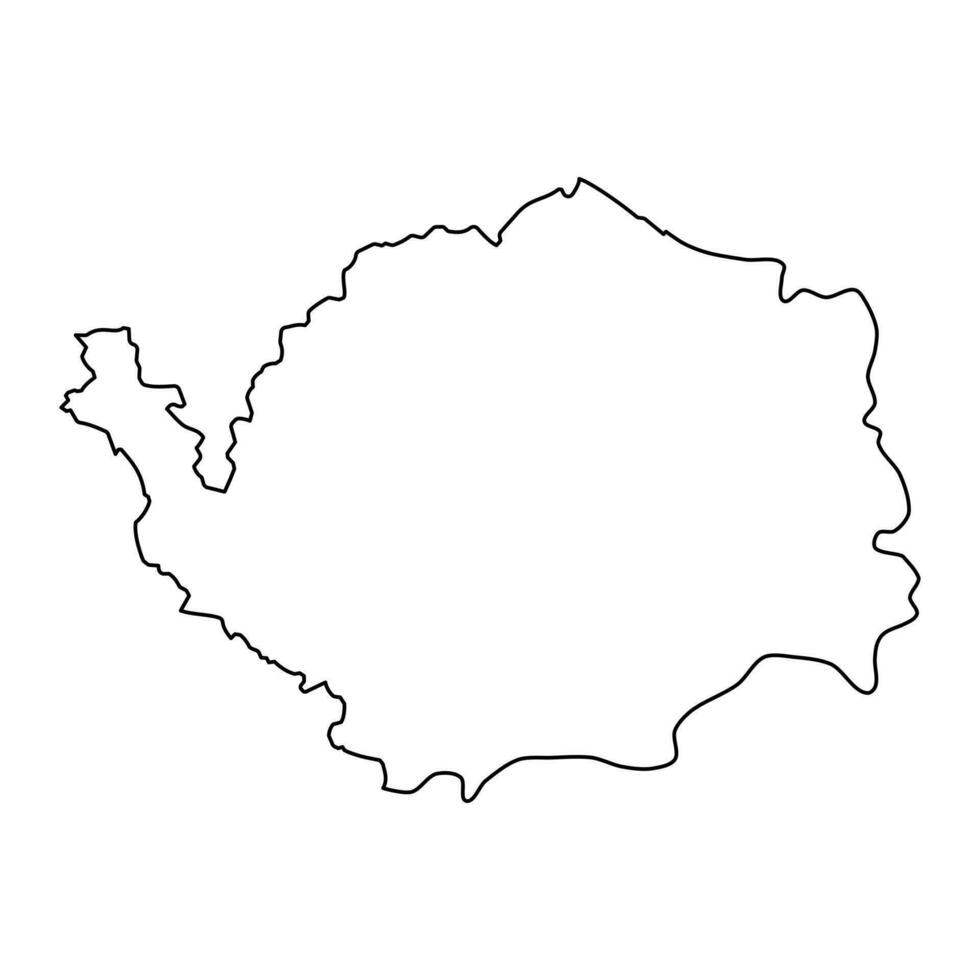 Karlovy varier Région ou Carlsbad Région administratif unité de le tchèque république. vecteur illustration.