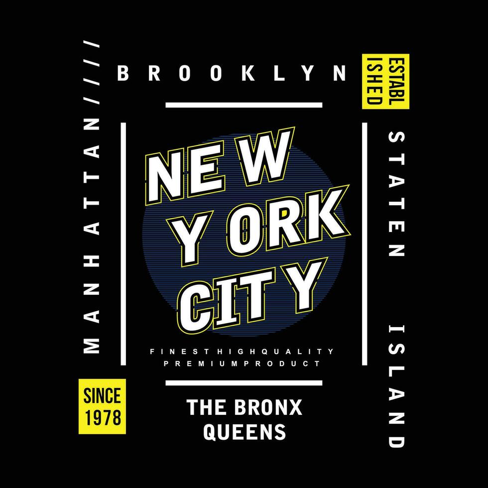 Nouveau york ville caractères typographie vecteur, abstrait graphique, illustration, pour impression t chemise vecteur