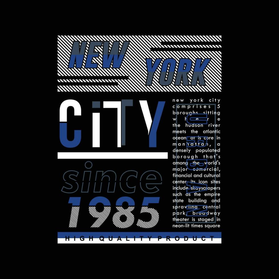 Nouveau york ville graphique typographie, t chemise vecteur, conception mode, illustration, bien pour décontractée style vecteur