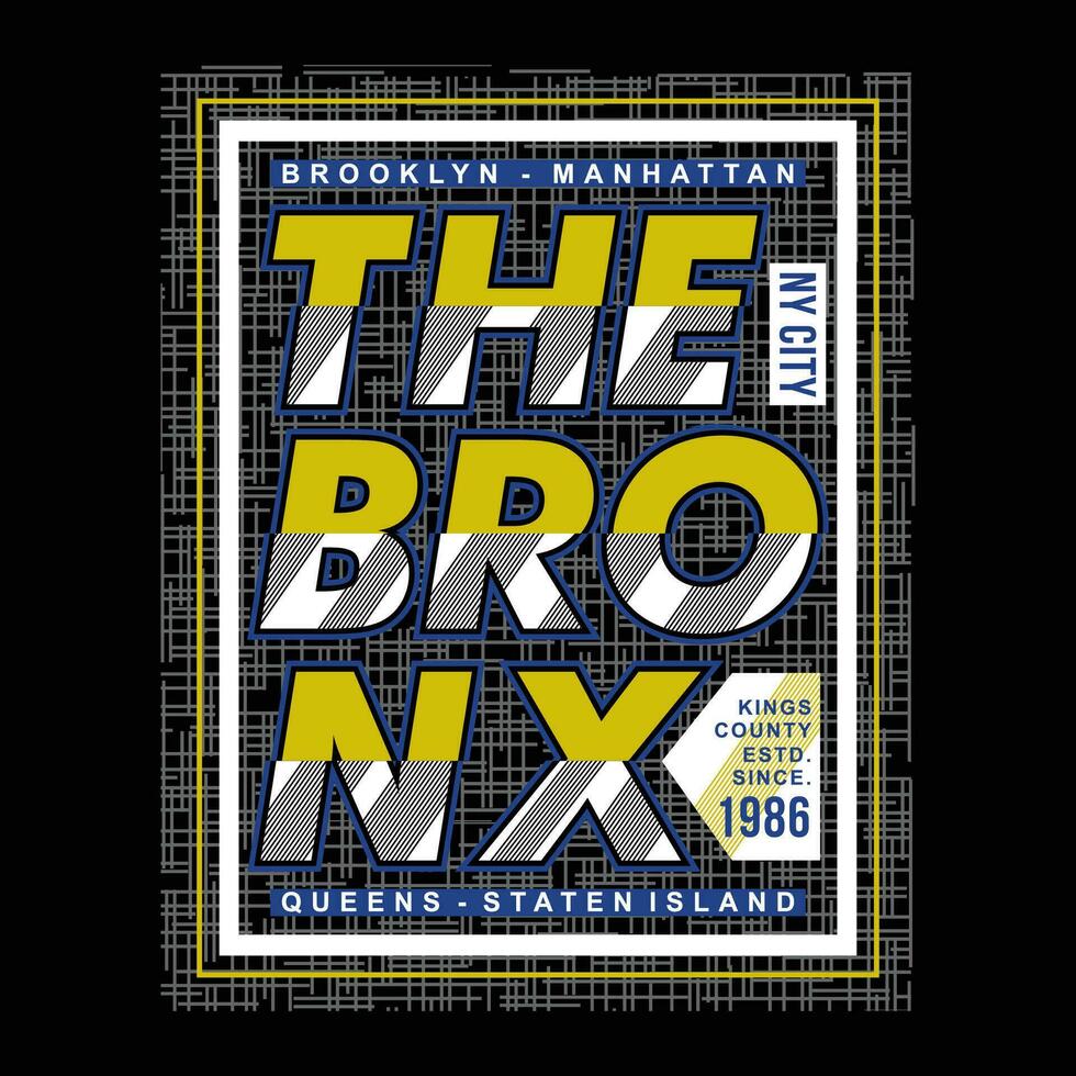 le bronx typographie graphique conception, pour t chemise impressions, vecteur illustration