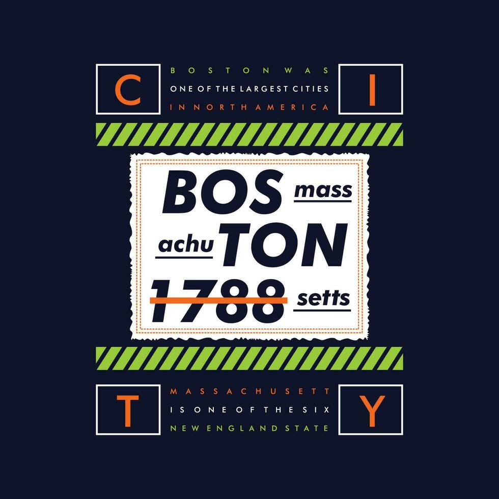 Boston ville vecteur t chemise imprimer, typographie graphique conception, et autre utilisation