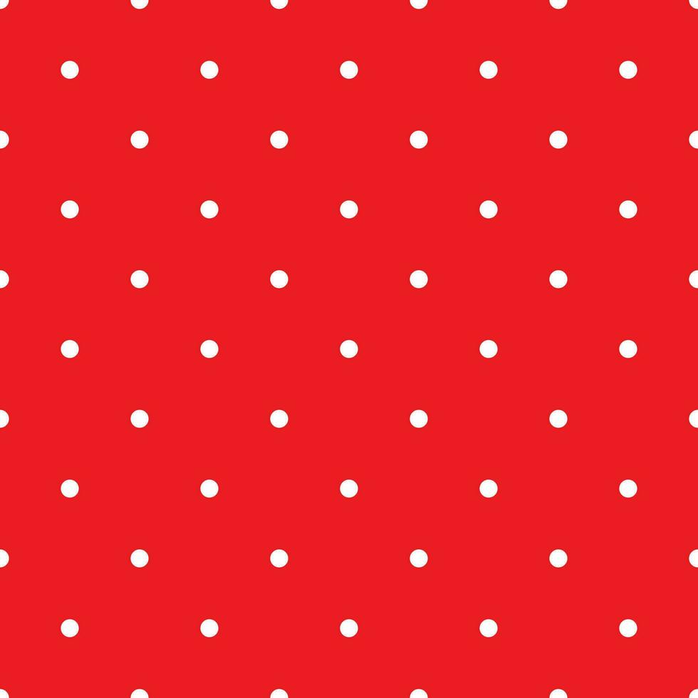 rouge polka point sans couture modèle - rétro texture pour Noël arrière-plan, les blogs, www, albums, fête ou bébé douche invitations et mariage cartes. blanc polka points sur rouge Contexte. vecteur