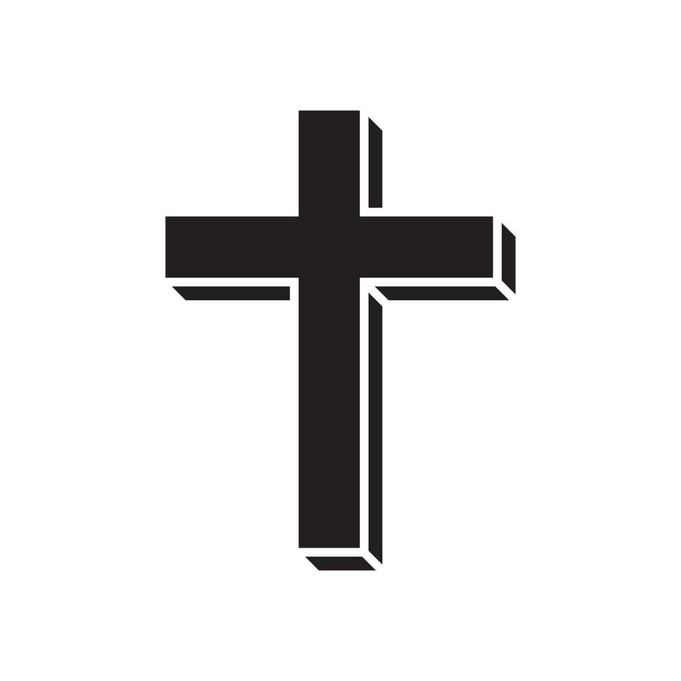 Christian traverser vecteur icône, religion traverser symbole.