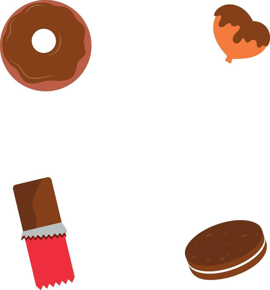 monde Chocolat journée illustration avec Chocolat bar élément.pour décoration conception illustration vecteur