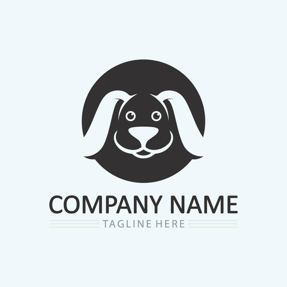 chien logo et icône animal vecteur illustration conception graphique