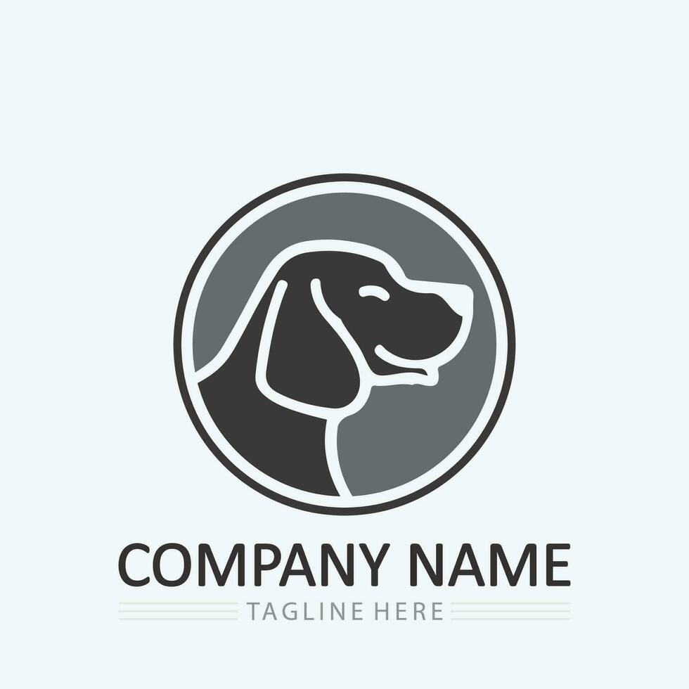 chien logo et icône animal vecteur illustration conception graphique