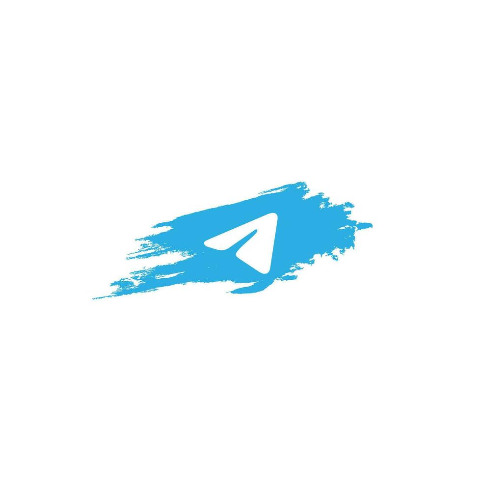 télégramme social médias logo icône avec aquarelle brosse, télégramme Contexte vecteur