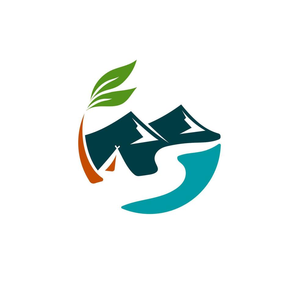 la nature camp logo illustration conception pour votre entreprise ou affaires vecteur