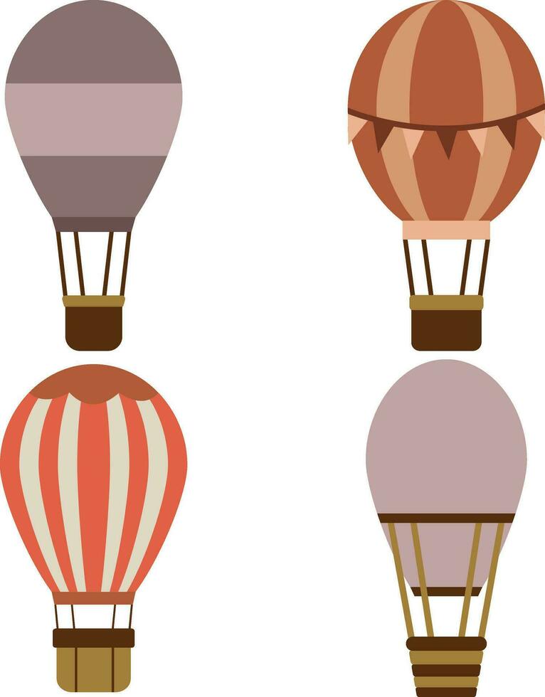 chaud air ballon isolé sur blanc arrière-plan.pour conception décoration et illustration.vecteur pro vecteur