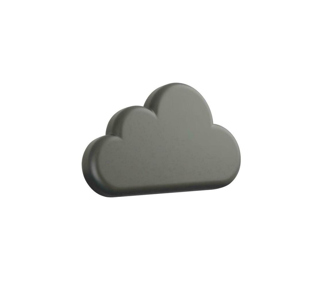 illustration vectorielle d'icône de nuage réaliste 3d vecteur