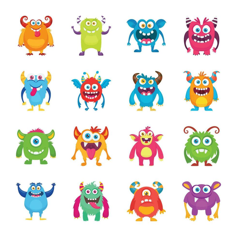 monstre personnages pack vecteur