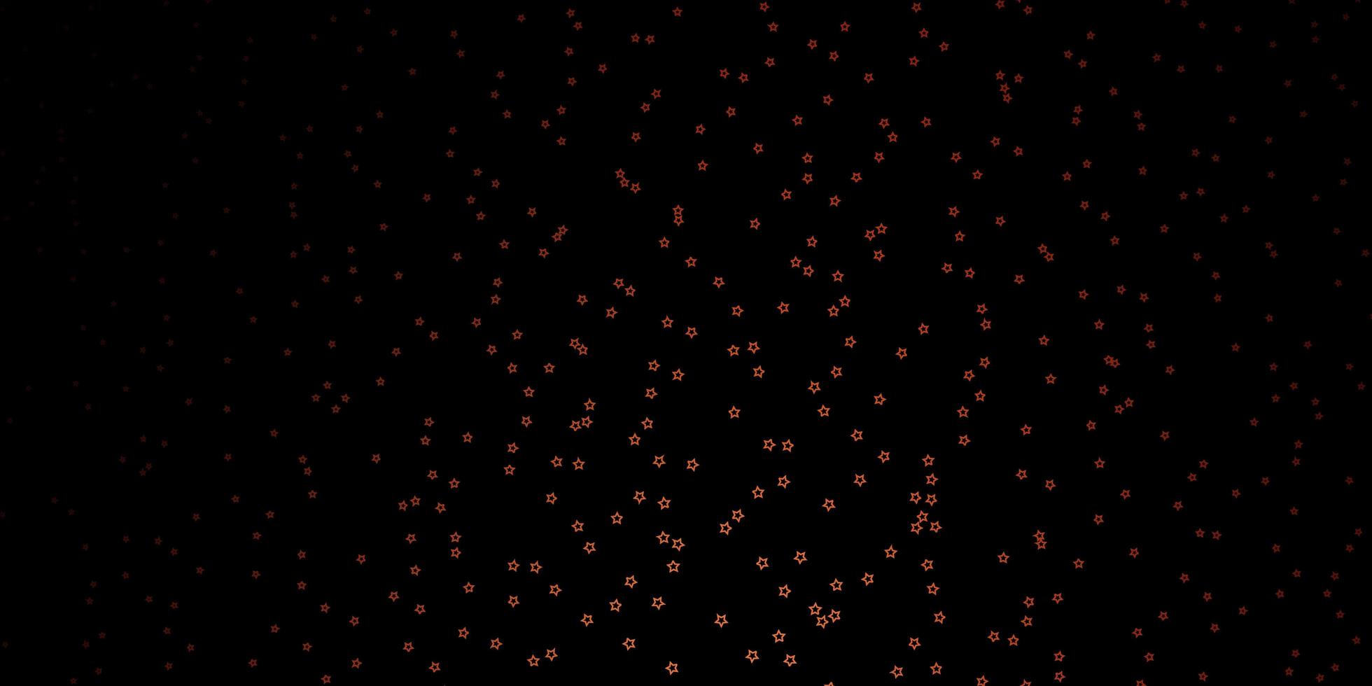 disposition vectorielle orange foncé avec des étoiles brillantes illustration décorative avec des étoiles sur un thème de modèle abstrait pour téléphones portables vecteur