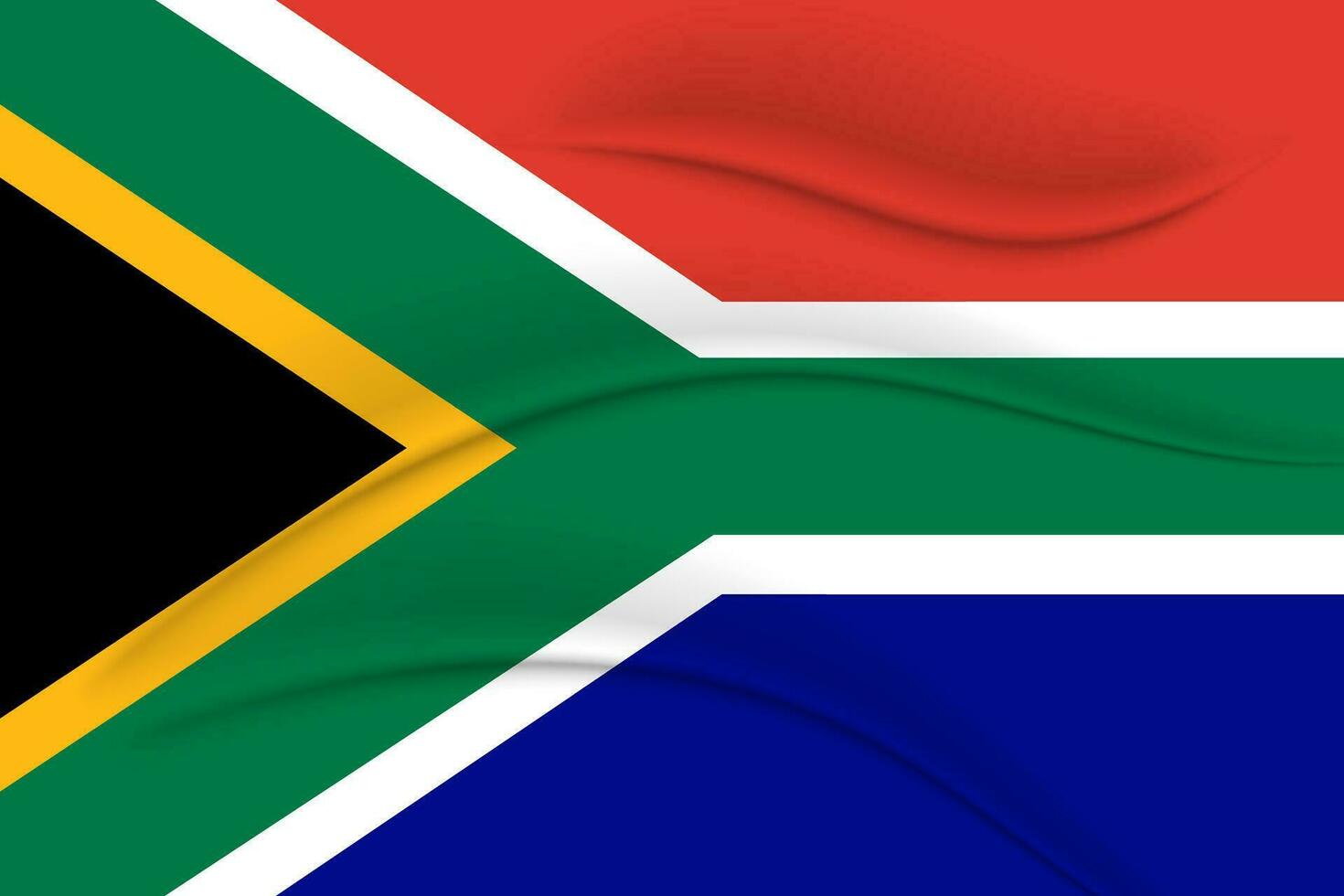 Etat drapeau de Sud Afrique avec une soie effet. 3d illustration, politique bannière, vecteur