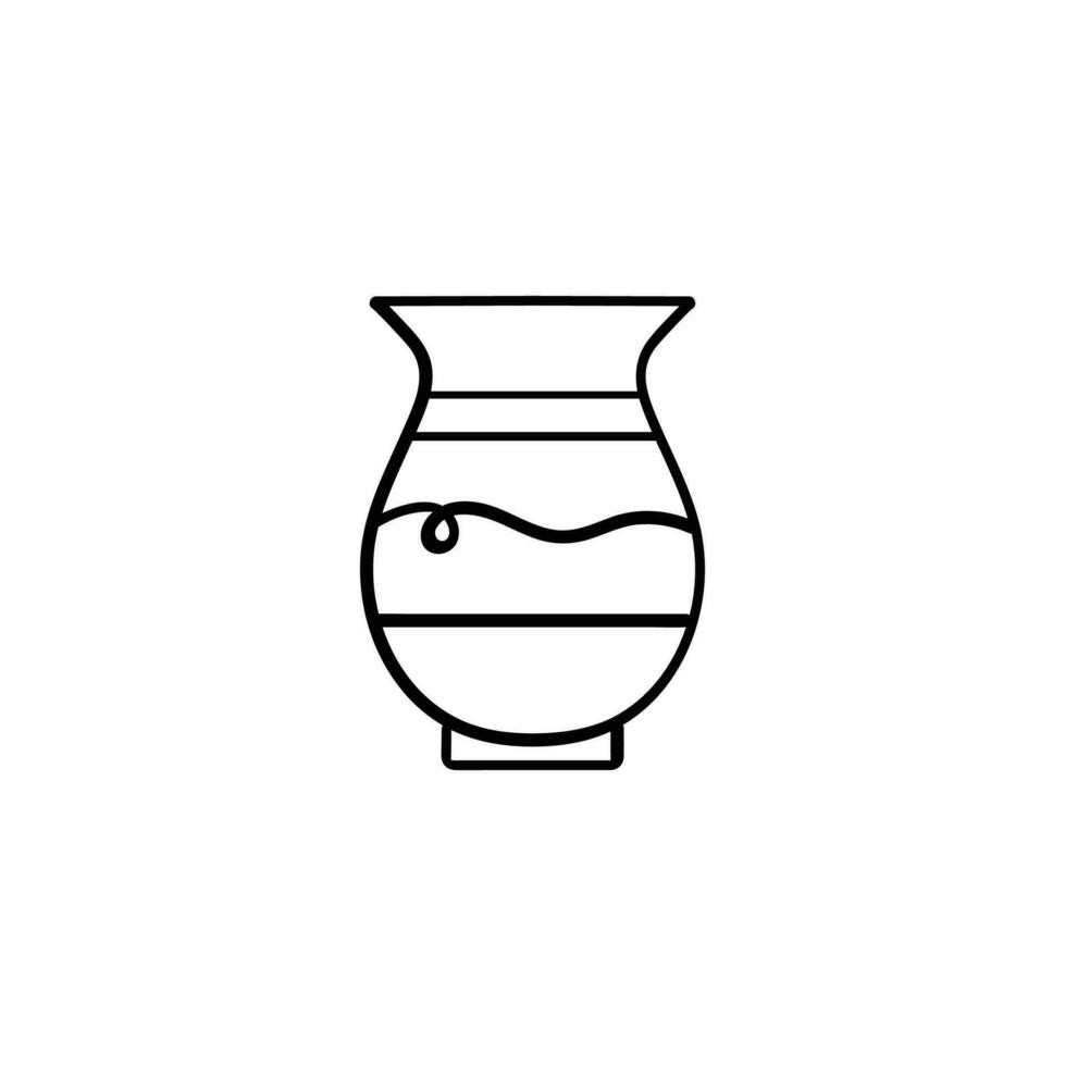 antique pots ligne style icône conception vecteur