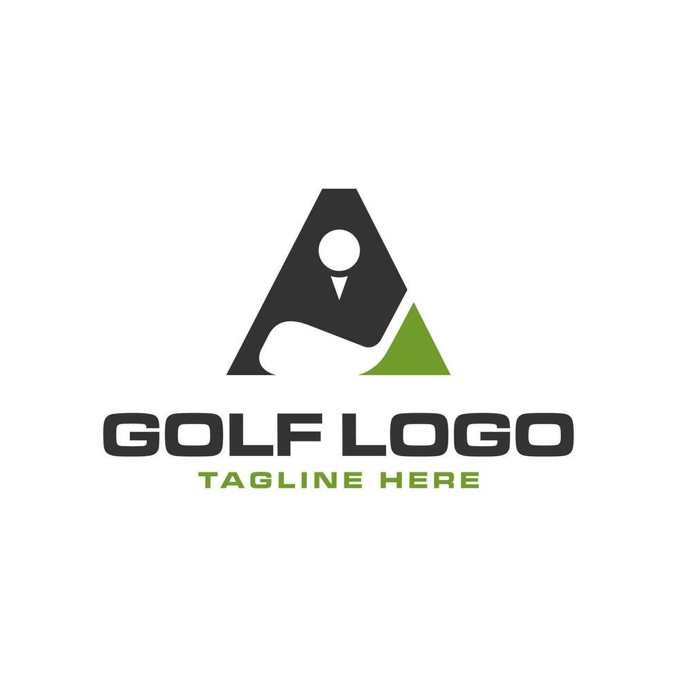 le golf sport club logo avec lettre une vecteur