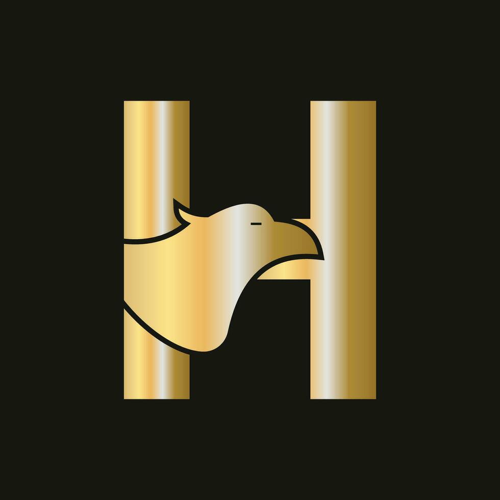 lettre h Aigle logo conception. transport symbole vecteur modèle
