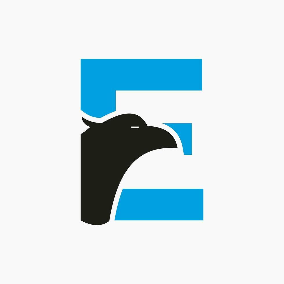 lettre e Aigle logo conception. transport symbole vecteur modèle