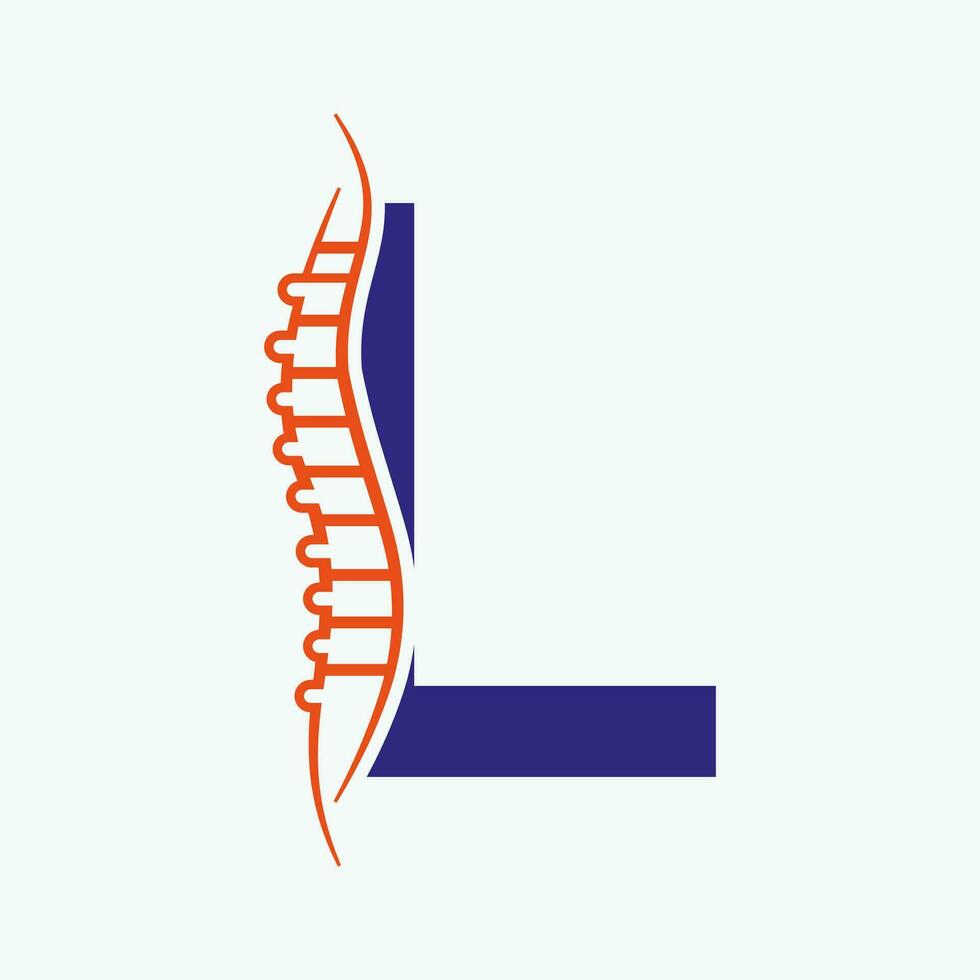 lettre l orthopédique santé OS logo conception avec retour OS icône. OS santé logo signe vecteur