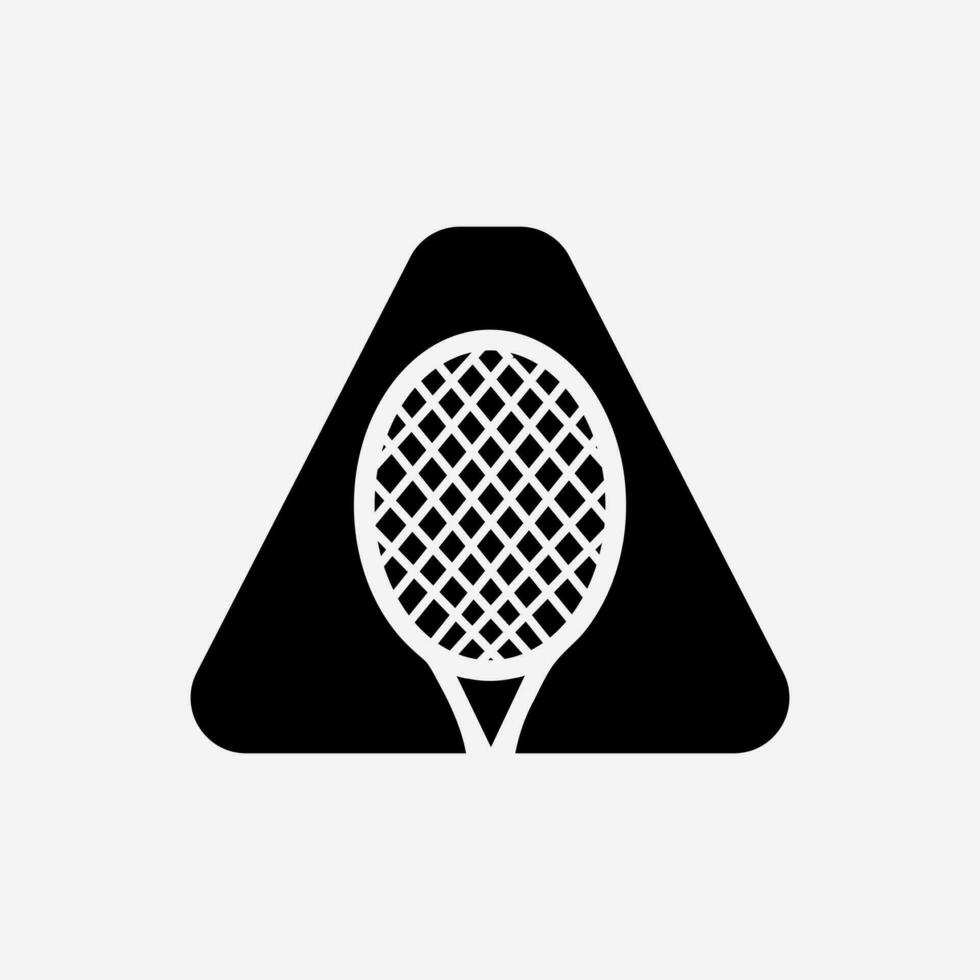 lettre une padel tennis logo. padel raquette logo conception. plage table tennis club symbole vecteur