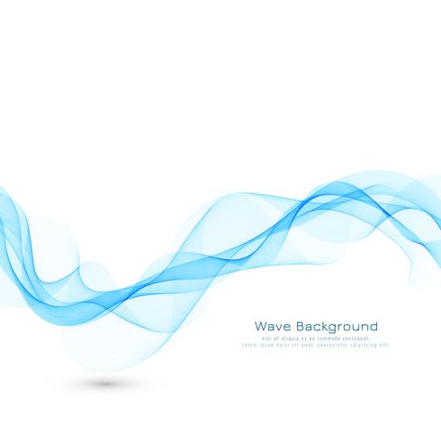 Abstrait belle vague bleue vecteur