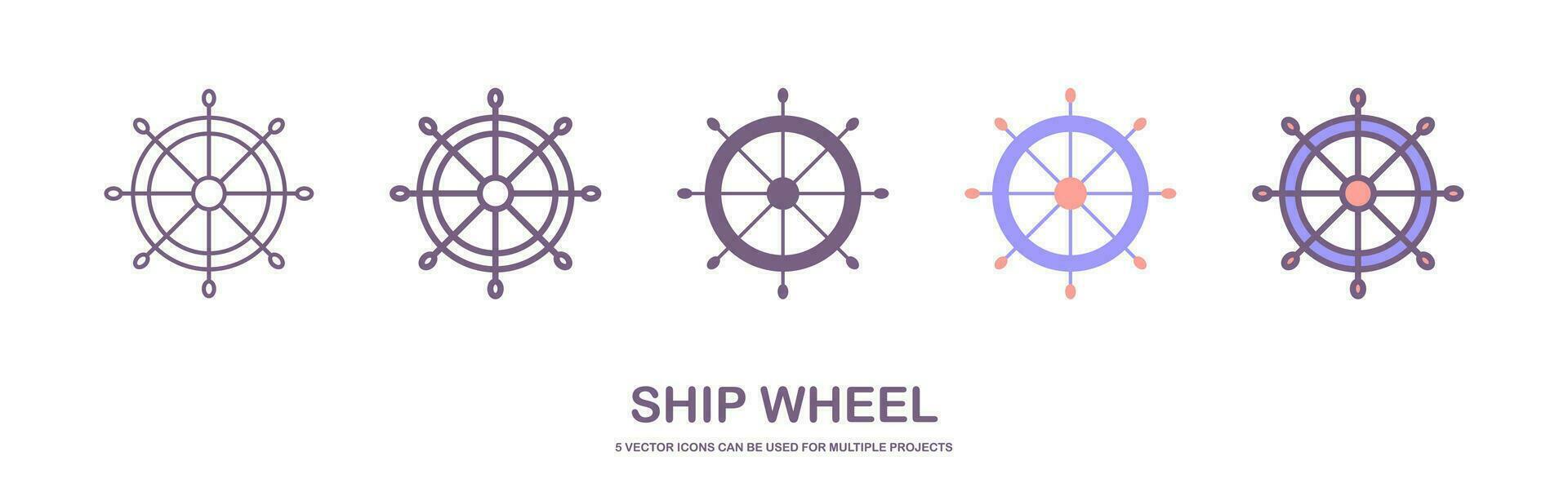 barre ancre vecteur icône logo nautique maritime mer océan bateau illustration. navire roue icône vecteur. isolé sur blanc Contexte.