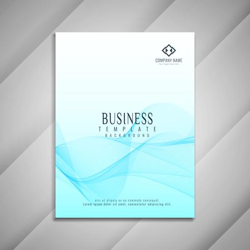 Modèle de conception élégante abstrait business ondulé brochure vecteur