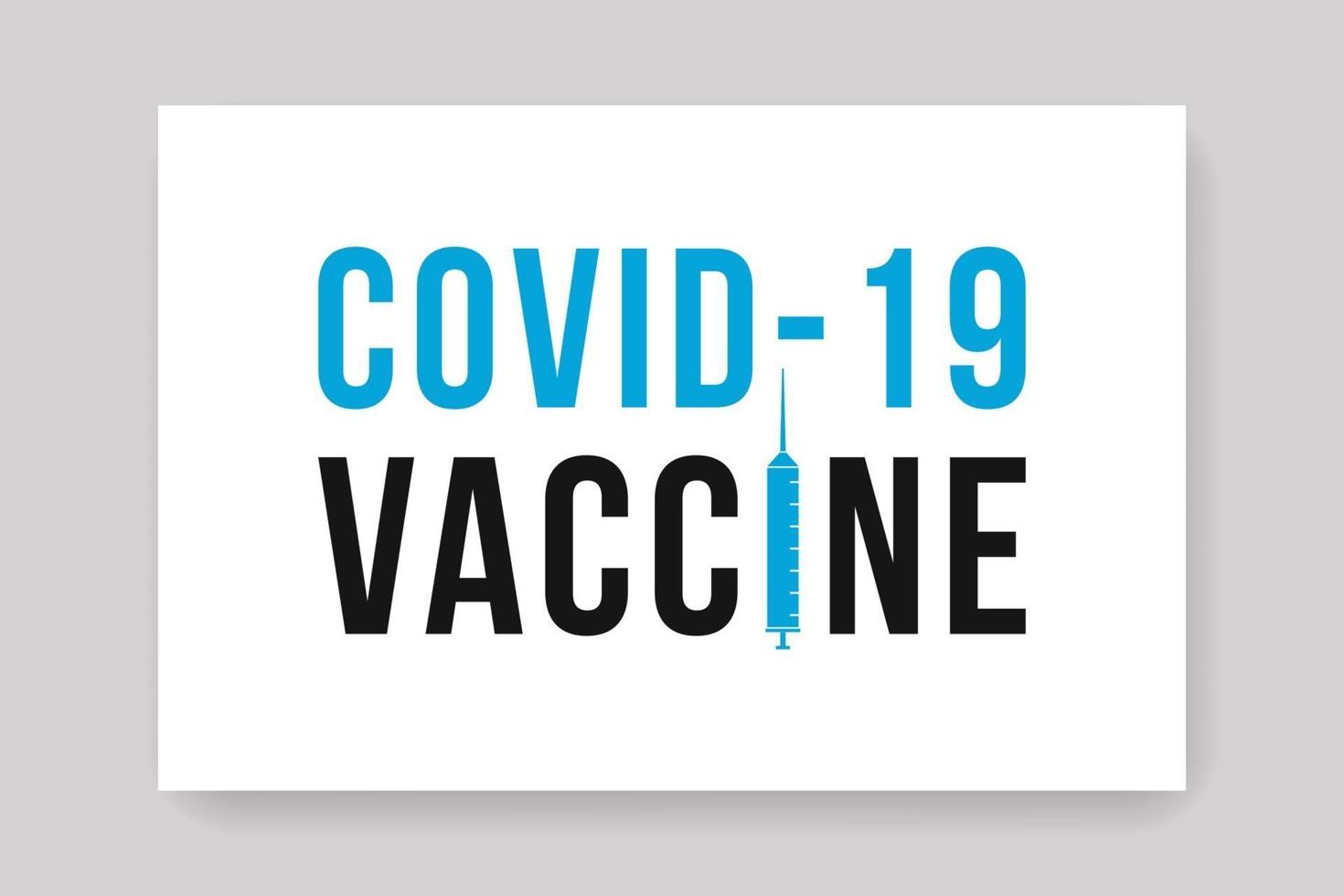 bannière de vaccin covid 19 vecteur