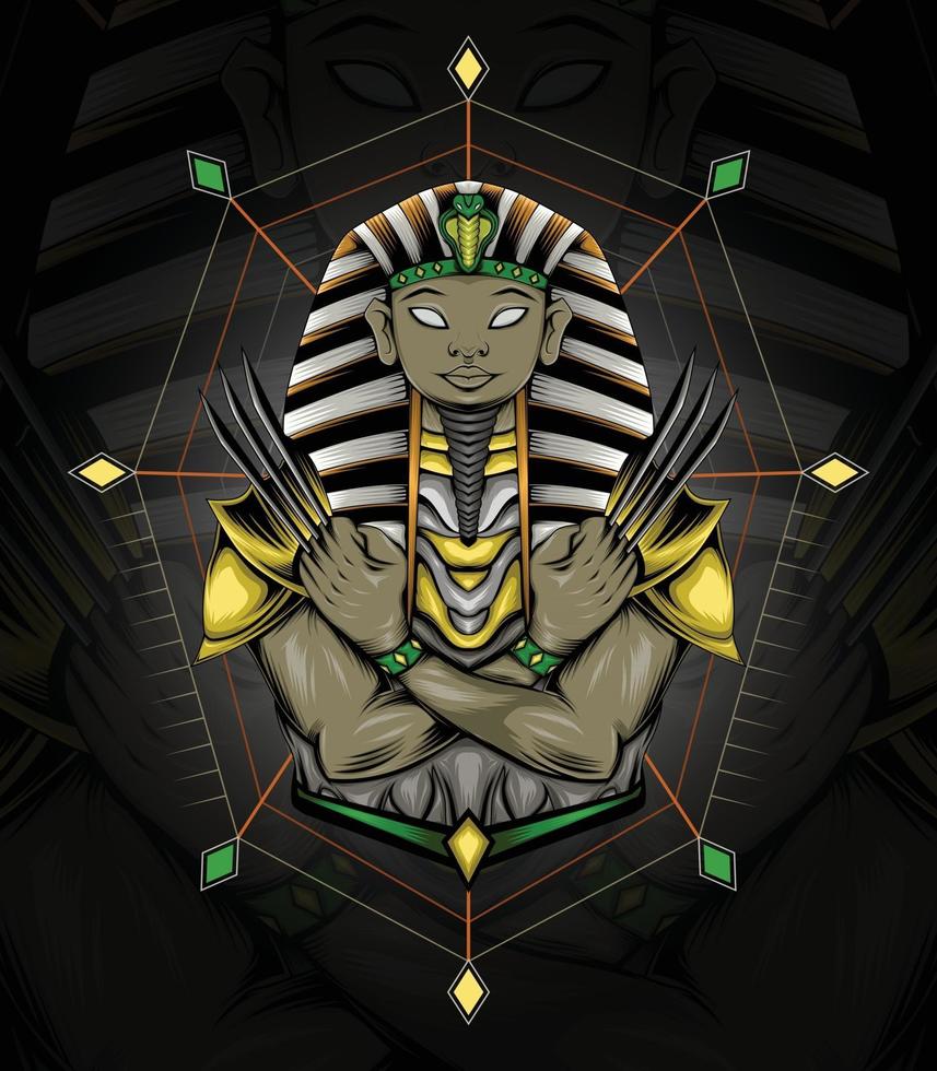 vecteur de sphinx pharaon avec griffe