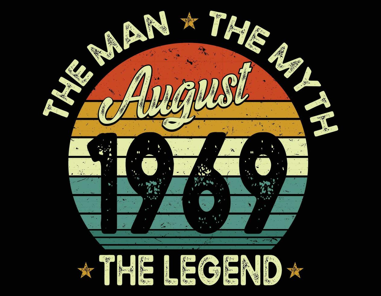 le homme le mythe août le légende- les pères journée T-shirt conception. vecteur