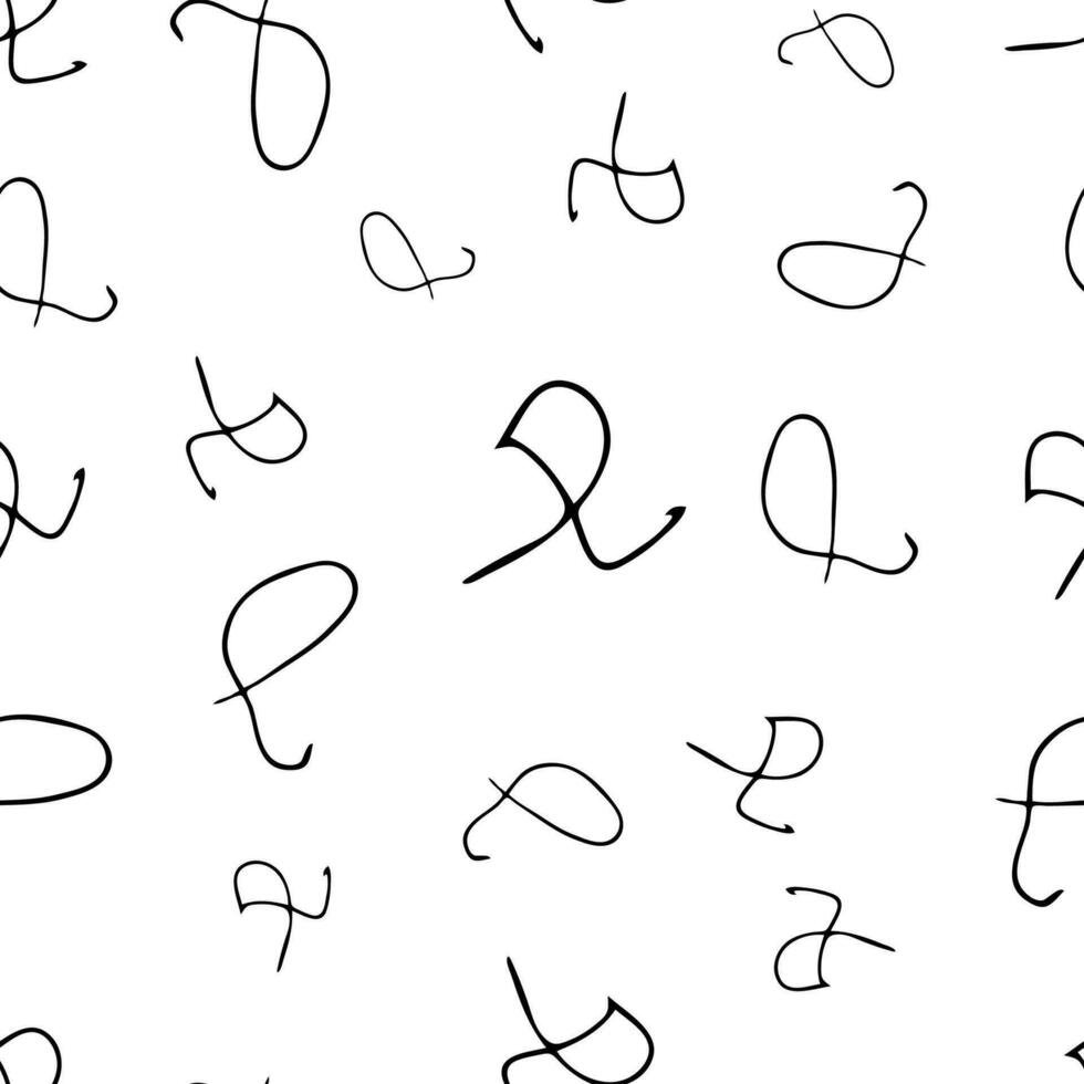 modèle sans couture avec des coups de pinceau au crayon noir dans des formes abstraites sur fond blanc. illustration vectorielle vecteur