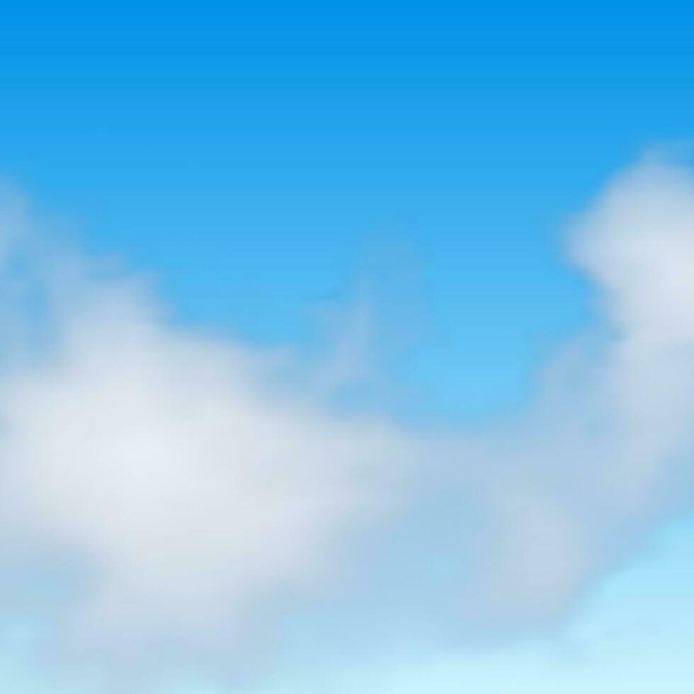 fond naturel avec nuage sur ciel bleu. nuage réaliste sur fond bleu. illustration vectorielle vecteur