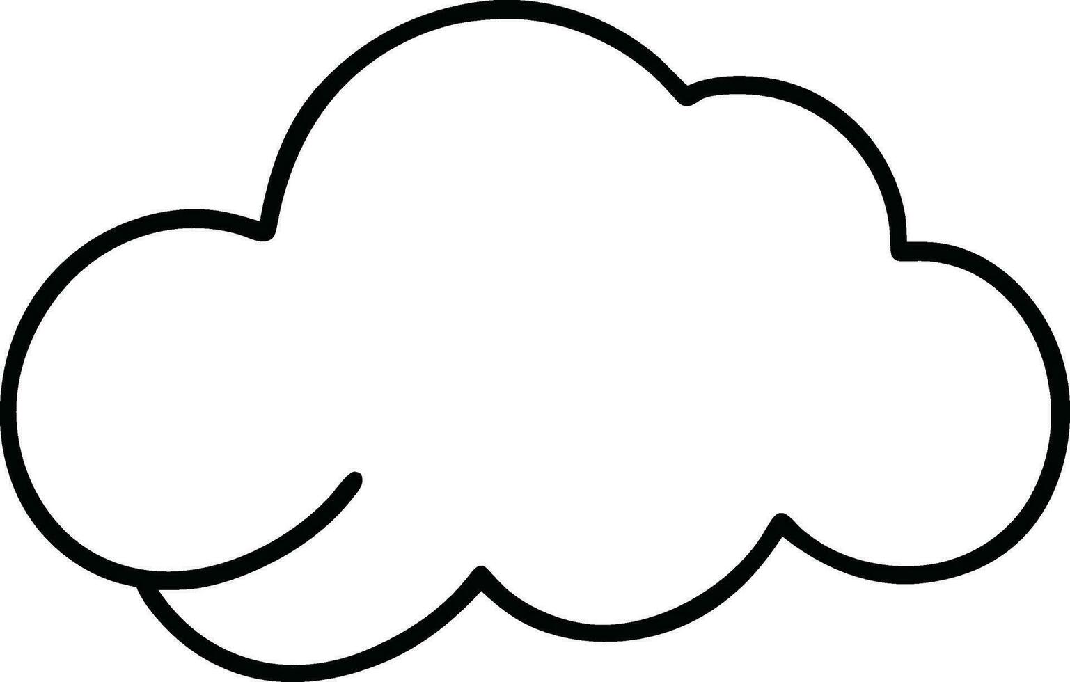 nuage icône contour signe des nuages dessiner noir ligne symbole graphique conception temps prévoir griffonnage style vecteur illustration