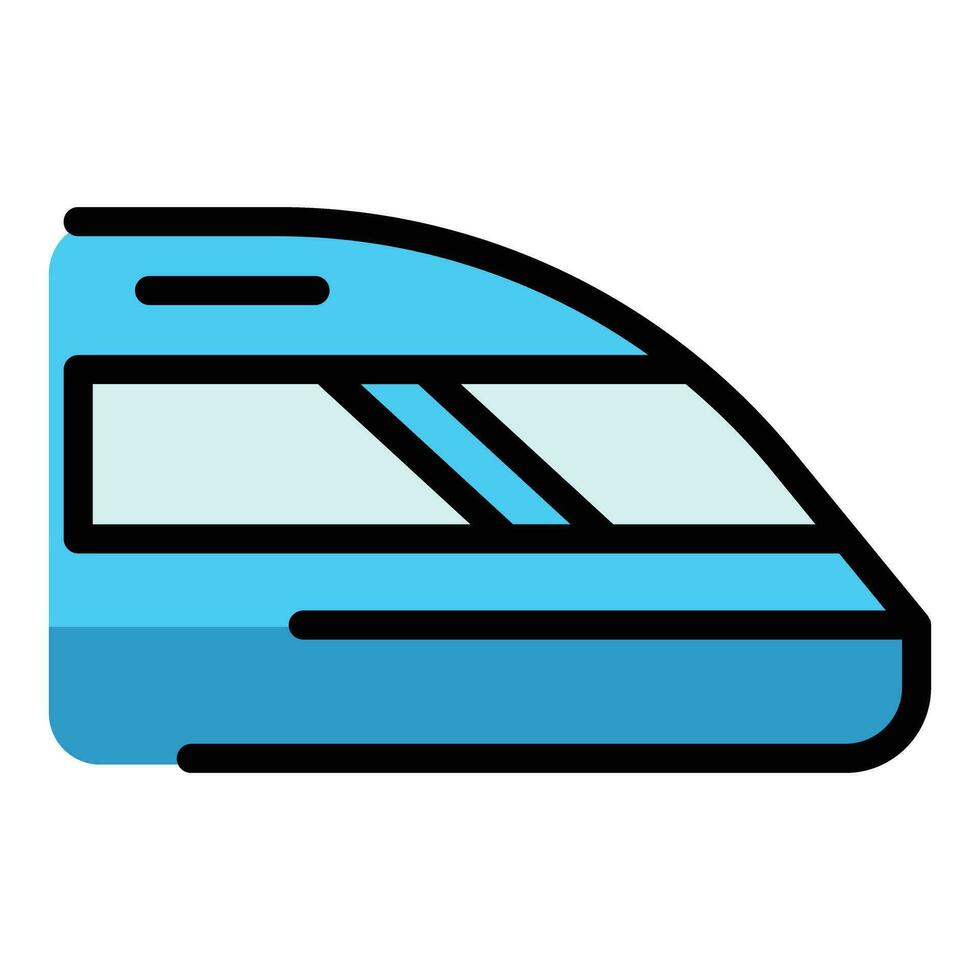 métro haute la vitesse train icône vecteur plat