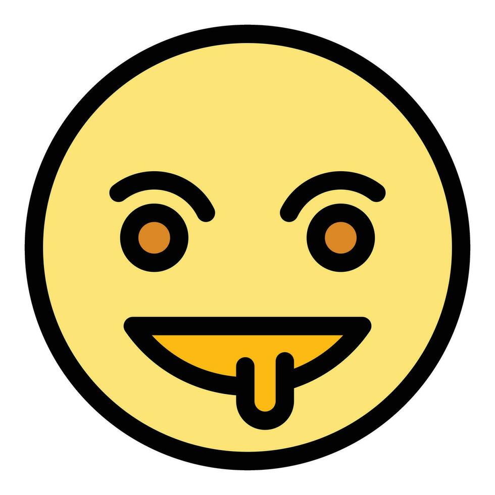 mal emoji icône vecteur plat