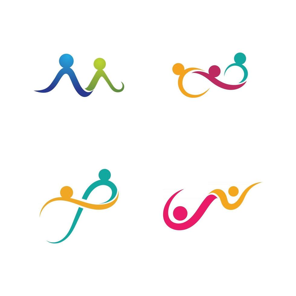 vecteur de logo de personnes d'adoption et de communauté