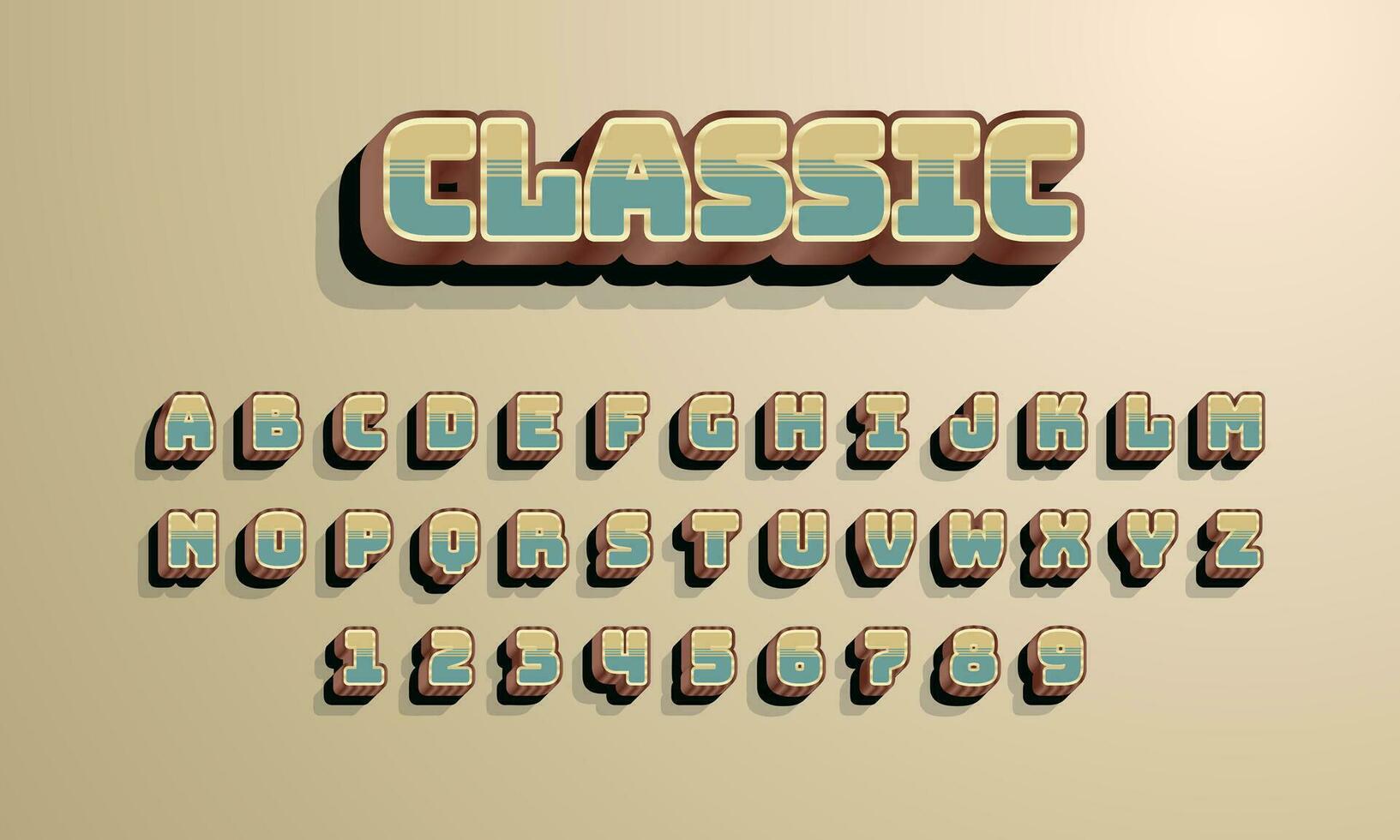 ancien rétro modifiable vecteur alphabet Police de caractère typographie police de caractères