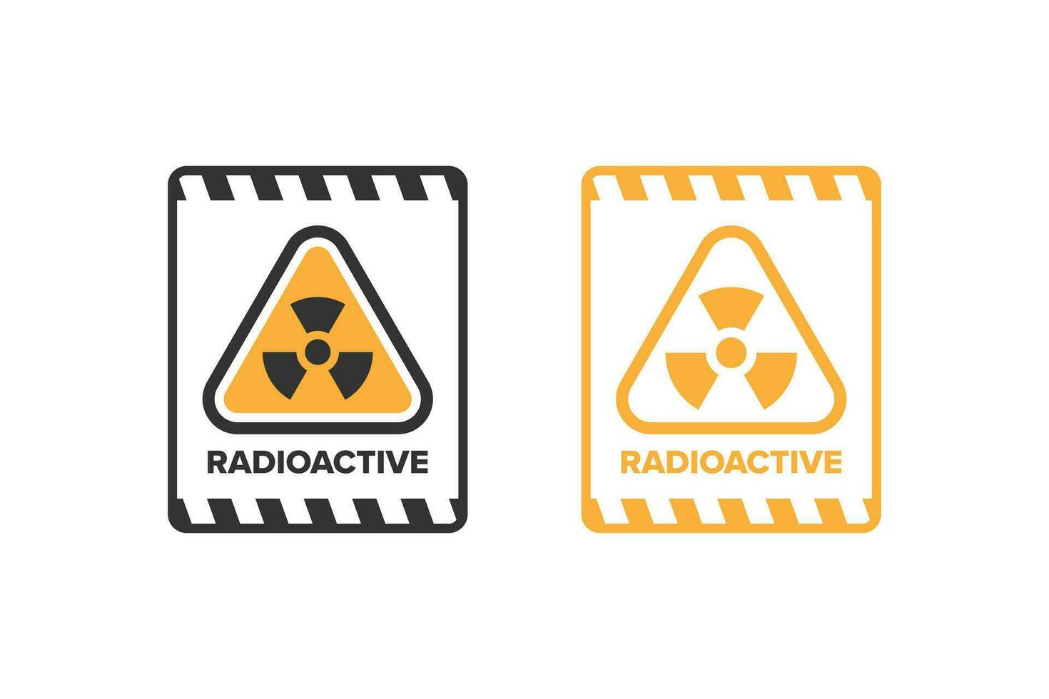 nucléaire radiation radioactif icône signe conception vecteur, radiation danger icône planche vecteur