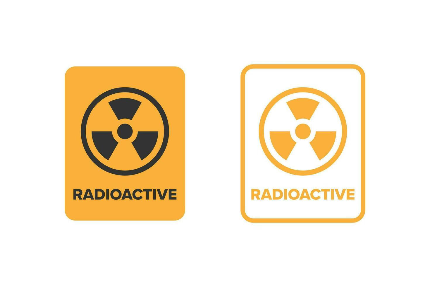 nucléaire radiation radioactif icône signe conception vecteur, radiation danger icône planche vecteur