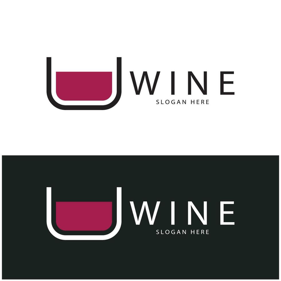 Modèle de conception de logo de vin. Illustration vectorielle de l'icône-vecteur vecteur